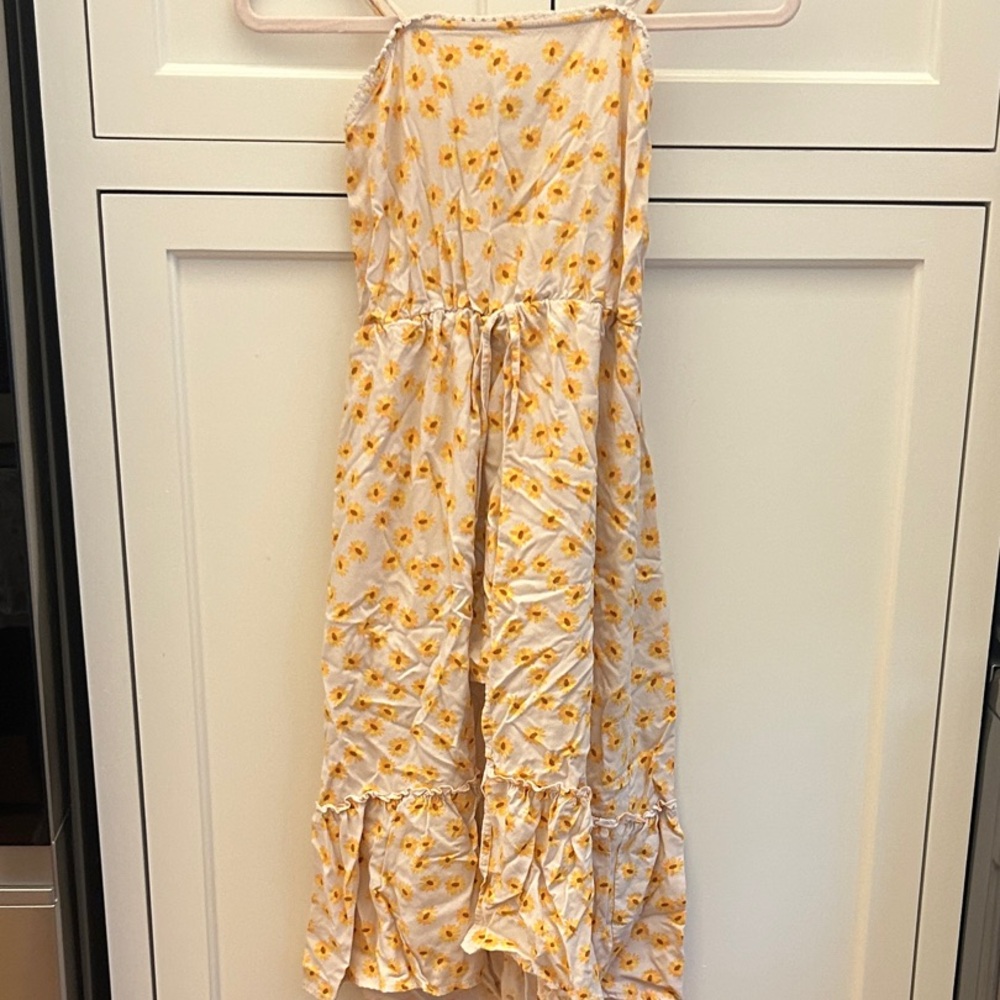 Art Class Sunflower Print Kids Dress